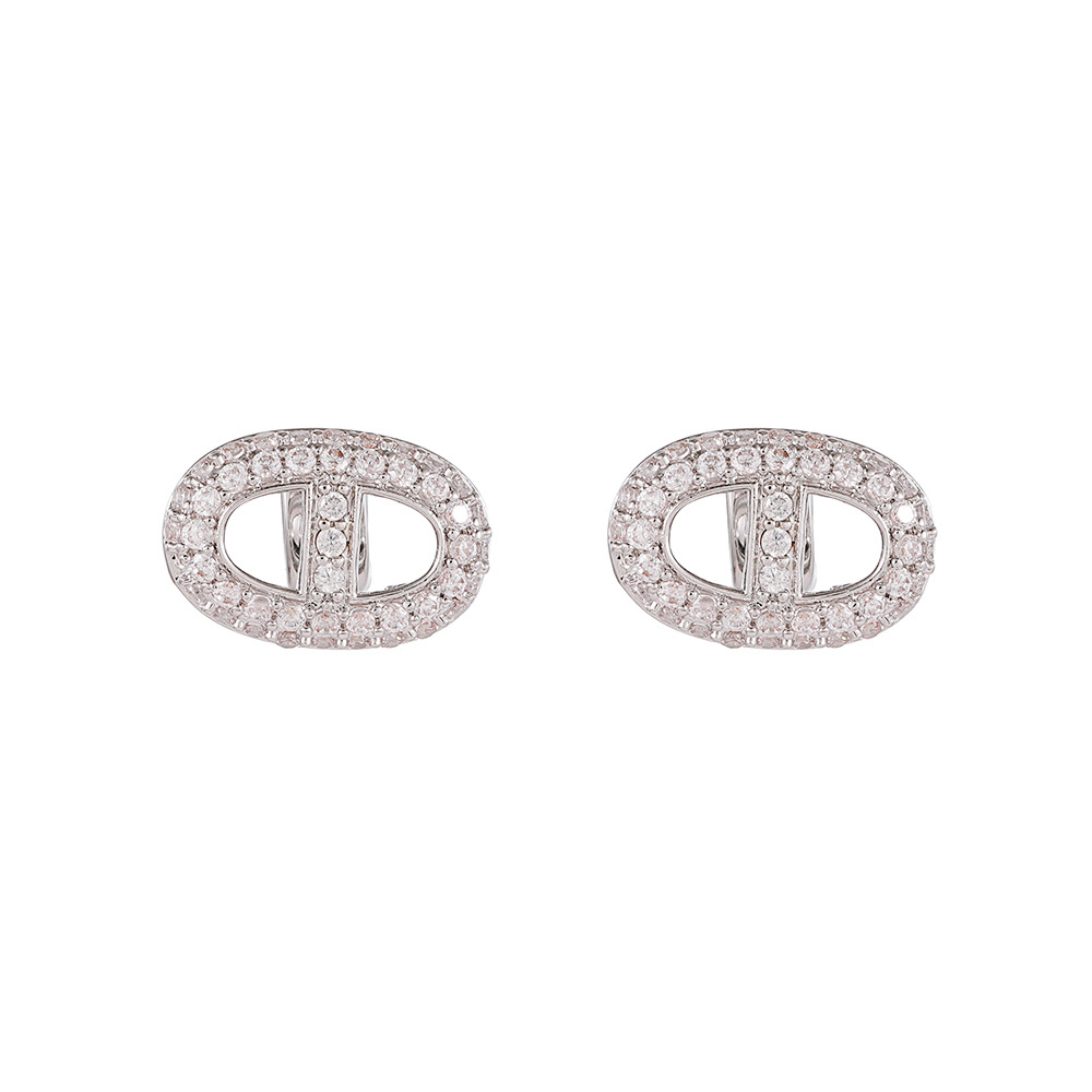 Letter D Pig Nose with Chain Diamond Bluetooth Earbuds Earpieces Ear Clips image 1