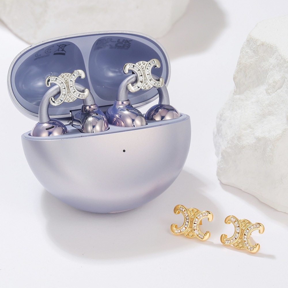 Ear Clips with C&C Flower Design Earbuds Jewelry Exclusive Design image 3